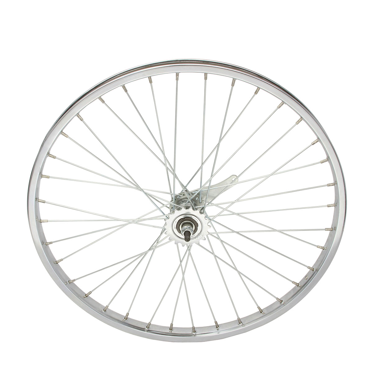 24 Inch x 32mm Steel Coaster Wheel 36 Spoke 12G Chrome...